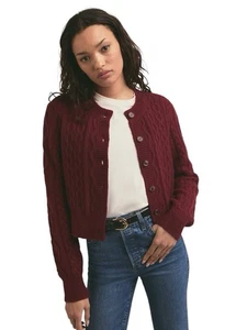 Cárdigan Favorite Daughter Eleanore XSmall rojo viñedo nuevo sin etiquetas - Imagen 1 de 8