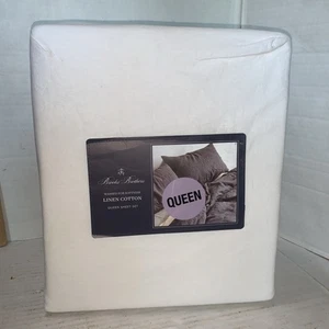 Brooks Brothers Linen Cotton 4 Piece Queen Sized Sheet Set New Soft Bedding NIP - Bild 1 von 7