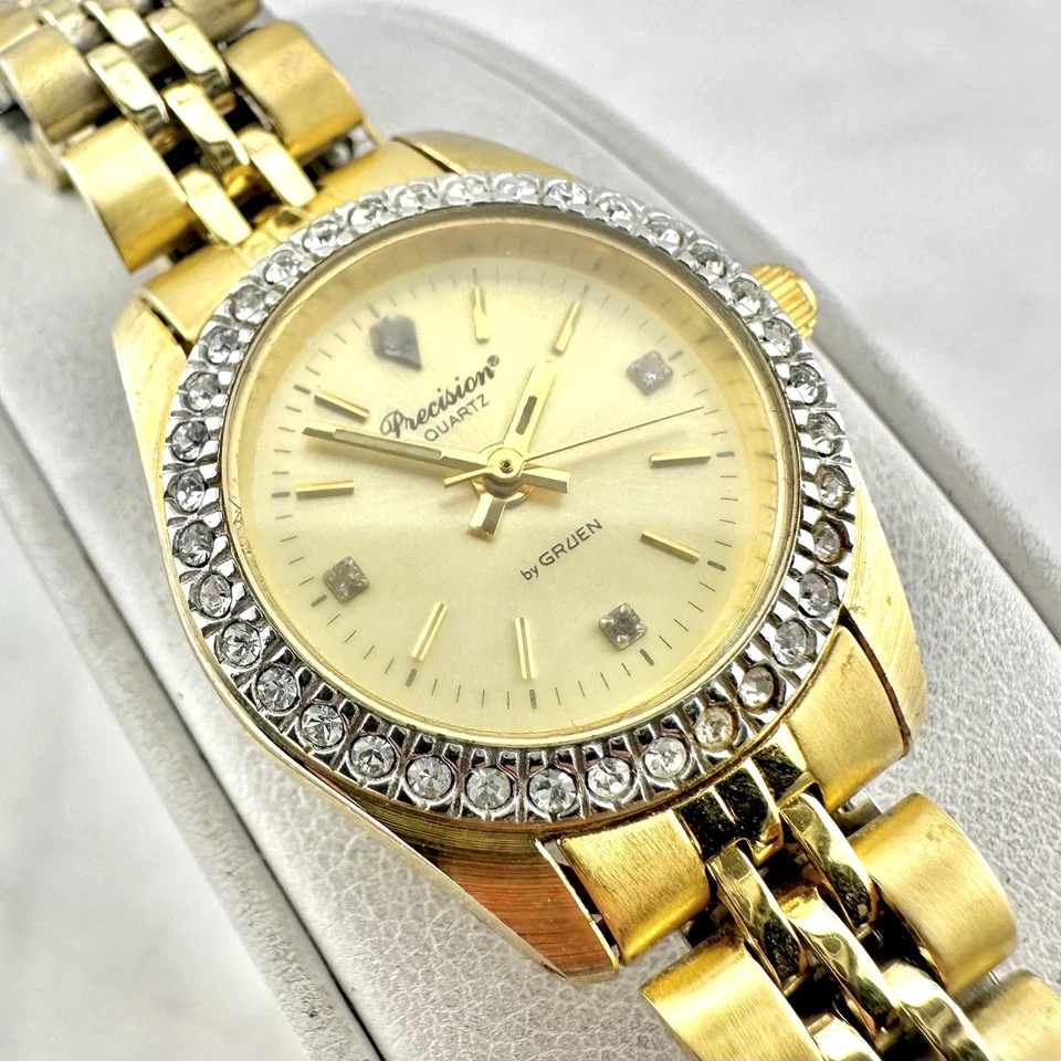 Reloj Mujer Precision by GRUEN GP3036 Cuarzo Tono Dorado Talla 6,8” - Batería nueva Foto 1 de 4