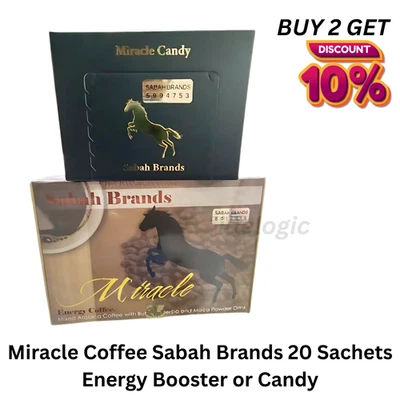 Miracle Coffee Sabah Brands 20 Sachets Premium Instant Original Blend OR Candy - Image 1 of 4