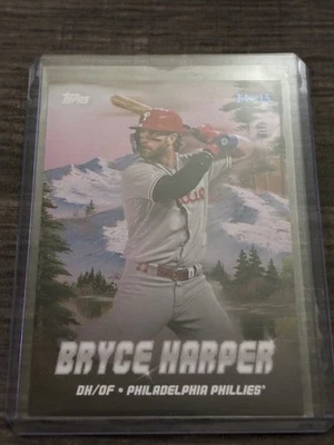 2023 Topps x Bob Ross the Joy of Baseball Peaks of Power Bryce Harper #PK-7 #/35 - Image 1 of 4