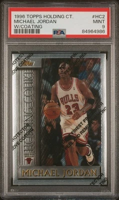PSA 9 1996 TOPPS MICHAEL JORDAN ХОЛДИНГ СУДА С ПОКРЫТИЕМ НОВОМ 9 БЕЗ ОЗЕЛЕНЕНИЯ - Изображение 1 из 2