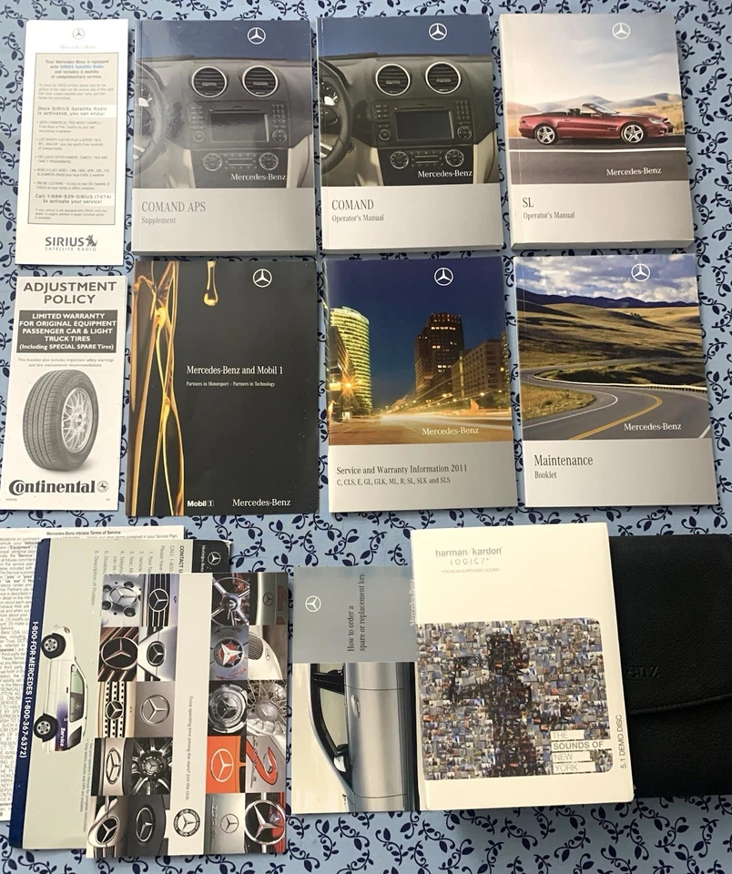 Mercedes Clase SL 2011 limpio manual del propietario navegación 550 63 65 AMG JUEGO COMPLETO OEM A+ Foto 1 de 4