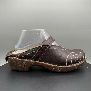 El Naturalista Yggdrasil Mary Jane Mules Women’s 38 Brown Leather - Picture 1 of 8