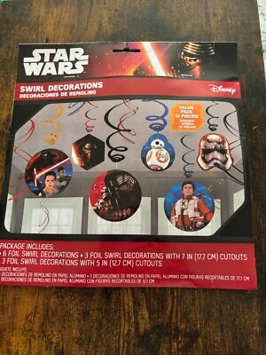 Star Wars El Despertar de la Fuerza Remolino Decoraciones Value Pack 12 Piezas NUEVO SELLADO Foto 1 de 2