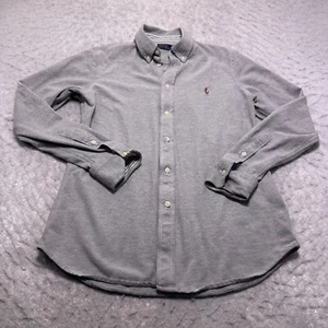 Polo Ralph Lauren Chambray Hemd mit Knöpfen Grau Langarm Damen Größe Large L - Bild 1 von 14