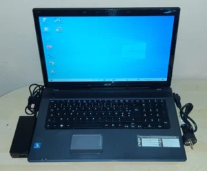 PC PORTABLE ACER ASPIRE 7250 AMD @ E-300 17" WINDOWS10 SUITE OFFICE BATTERIE OK - Photo 1/19