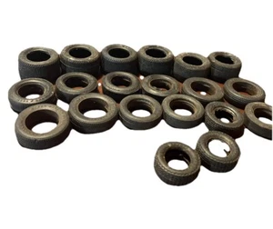 20+ Assorted Soft Rubber Tires  Four Plastic Model Cars And Toy Cars Goodyear - Picture 1 of 3