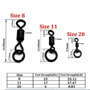 Flexi Ring drehbar Mikro, mittelgroß Kod Ronnie steif scharnierte Karpfen-Rigs - Bild 1 von 4