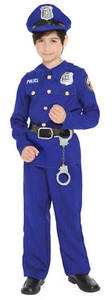 Police Officer Child Costume Boys Blue Shirt With Police Badge - Picture 1 of 1