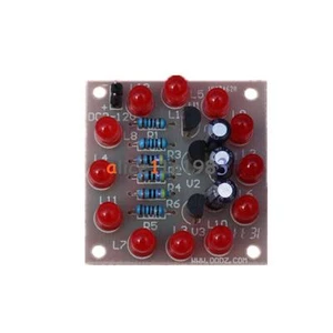 5pz Kit Fai Da Te Rosso Suite Lampade Circolari 12PZ LED Produzione Elettronica Fai Da Te Divertimento - Foto 1 di 6