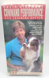 David Dikeman's Command Performance Dog Training System,Vol 2 Factory Sealed VHS - Picture 1 of 4