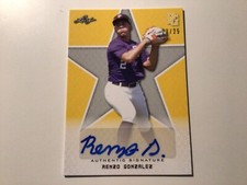 RENZO GONZALEZ 2020 LEAF PERFECT GAME yellow AUTO AUTOGRAPH CARD #D /25. 002