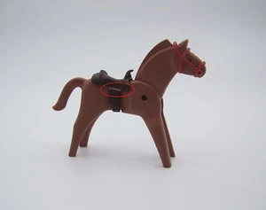 PLAYMOBIL (B8128) WESTERN - Cheval Brun Chariot Diligence Vintage (Défaut) - Picture 1 of 1