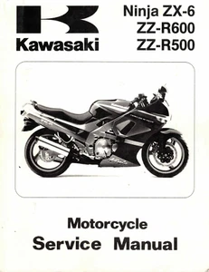OEM Genuine Kawasaki Dealer Service/Repair Manual ZX500 ZX600 Ninja ZX-6 1990-93 - Picture 1 of 2