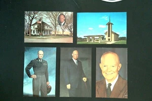 Vintage Paper for Crafting: Dwight D. Eisenhower Postcards w/Stamps; 5 Different - Picture 1 of 2