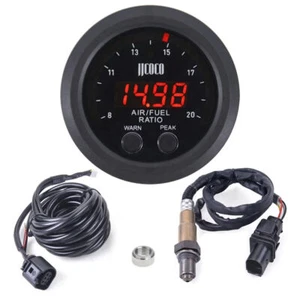 V2.0 52mm Auto Air Fuel Ratio Gauge Indicator With O2 Oxygen Sensor 06J906262AA - Picture 1 of 11