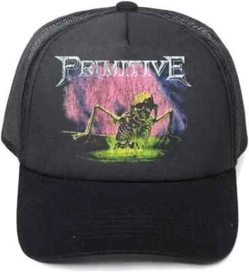 Primitive x Megadeth Birth of Vic Rattlehead Black Trucker Mesh Snapback Hat NWT - Picture 1 of 4