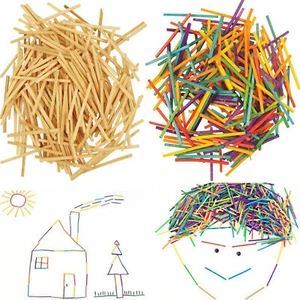 6000 Wooden Craft Sticks Colorful Matches for Art Projects - Picture 1 of 1