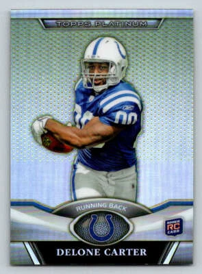 2011 Topps Platinum #91 Delone Carter RC (ref 196544) - Image 1 of 2