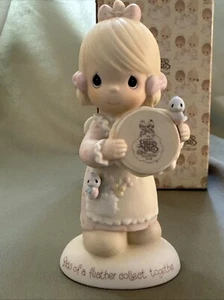 Precious Moments Figurine - Birds Of A Feather Collect Together 1986  E-0006 - Picture 1 of 11