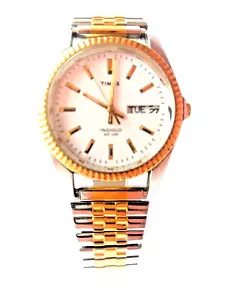 Timex Waterbury Legacy two tone Expansion Band Fluted Gold Tone Bezel 2004 - Picture 1 of 3