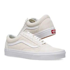 NEW Vans Old Skool Skate Shoe Pig Suede Marshmallow White - Picture 1 of 3