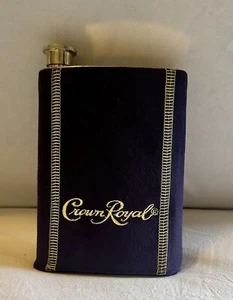 Vintage Crown Royal 8oz Stainless Steel Flask Removable Cover. Never used - Picture 1 of 8