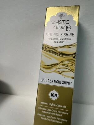 Mystic Divine 10N Brilho Luminoso Demi-Perm Cor de Cabelo Loiro Natural Mais Claro - Imagem 1 de 3