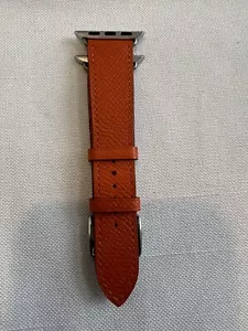 Apple Watch Hermès arancione testurizzato pelle Epsom cinturino singolo 40 mm. - Foto 1 di 19