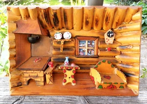 dekoratives Holzbild - Bauernstube mit Einrichtung - 31 x 21 cm - Bild 1 von 3