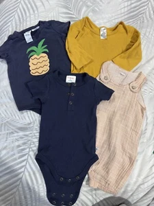 Unisex Baby Clothes - One Piece X 4 Size 0 Inc JACK And MILLY - Picture 1 of 8