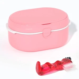 Y-Kelin Retainer Case and Denture Bath Case with Brush,Denture Cup for Retain... - Picture 1 of 8