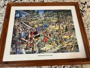 Vintage RARE 1993 Wekenhacker Country Club Framed, Art Print by F. A. Schmidt - Picture 1 of 6
