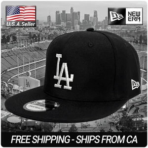 New Era Los Angeles Dodgers Basic Snapback Adjustable Cap - Black - Picture 1 of 5