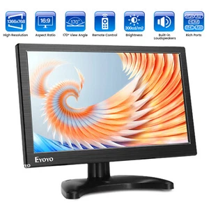 Eyoyo 12 " LCD Portable HDMI Monitor Mit VGA BNC AV 1366x768 CCTV PC Display - Bild 1 von 10