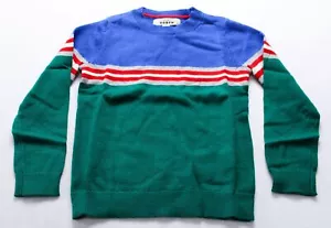 Boden Boy's Colorblock Ribbed-Detail Striped Jumper LC7 Green Size 7-8Y NWT - Picture 1 of 4