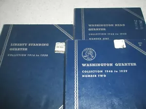 3 WHITMAN Quarter coin holders Liberty 1916-1930 Washington 1932-45 & 1946-59 - Picture 1 of 16