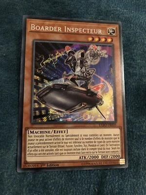 Yugioh! FRENCH Inspector Boarder EXFO-EN035 EXFO-FR-35 Secret Rare 1st Ed LP - Image 1 of 4