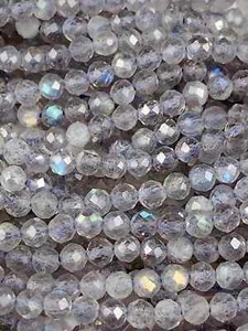 Grade AAA+Genuine Natural Gray Blue Labradorite Faceted Round Beads 15.5" Strand - Picture 1 of 9