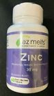 EZ Melts Dissolvable Vitamins Zinc 30 mg 60 Fast-Melting Tablets Blueberry Blast