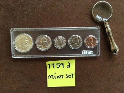 1959D US SILVER MINT SET 90% SILVER COINS - Image 1 of 2