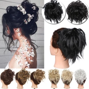 Hepburn Messy Dick Dutt Haarverlängerung Wrap on Bun Haarteil wie Echthaar Blond - Bild 1 von 25