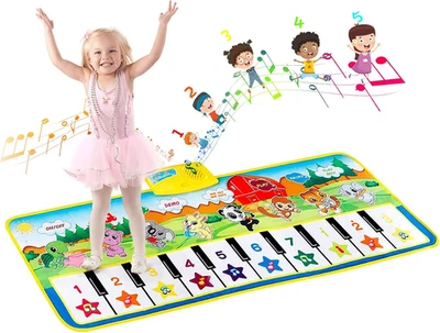 Tappeto Musicale Bambini Con 18 Suoni, Piano Mat Con 8 Suoni Strumenti Violino C - Immagine 1 di 4