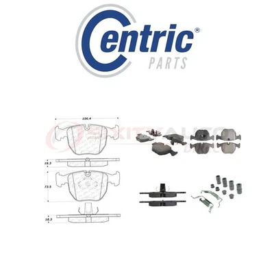 Centric Posi Quiet Metallic Brake Pads w Shims for 2000-2006 BMW X5 3.0L vq - Imagem 1 de 4