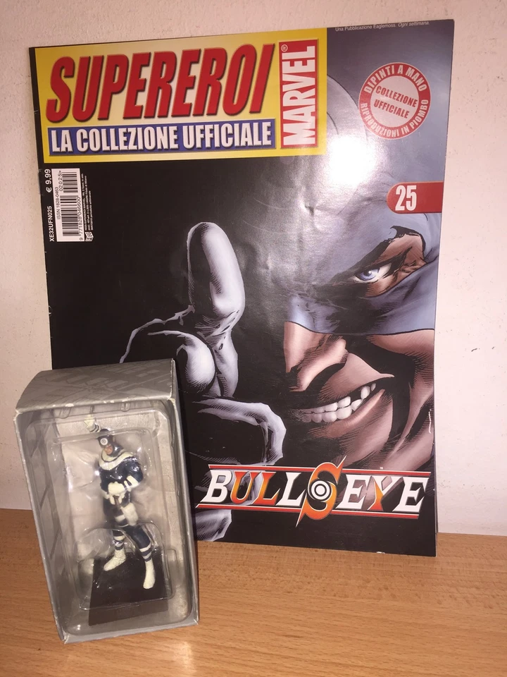 Eaglemoss 经典漫威雕像系列 N. 25 BULLSEYE 完好带盒 + 小册子 2010 — 第 1/3 张图片