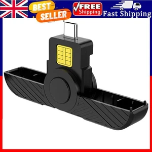 USB Kartenleser Typ-C USB Common Access CAC für SIM Chip ID-Karte (schwarz) . - Bild 1 von 6