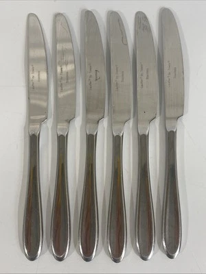 Lote de 6 facas de jantar de aço inoxidável para toalha Lauffer Coreia - Imagem 1 de 4