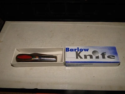 VTG, BARLOW POCKET KNIFE W/ WOOD HANDLE IN BOX NEVER USED DOUBLE BLADE 3.25" SZ. - Image 1 of 4