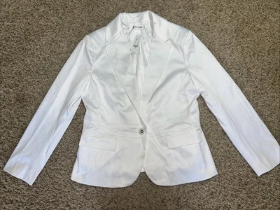 Chaqueta Blazer Mujer Blanca 7th Avenue Design Studio New York & Company 16 Foto 1 de 4